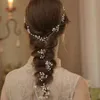 elegant Handmade Beads Girls Headband Pearls Lg Hair Vine Women Hairpiece for Party Banquet Tiara Wedding Hair Accories 14Gk#