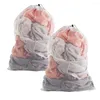 Laundry Bags 2pcs Wear Resistant Mesh Bag Underwear Socks Travel With Drawstring Extra Large Cleaning Apartment For Washing Machine