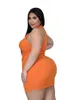2022 Summer Party Women's Plus Size Casual Retro Fi Hip Skirt Sexy V-neck Mini Solid Dr Wholesale Drop Ship p7fj#