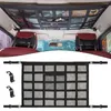 Filet de rangement pour accessoires d'intérieur de voiture, 90 65CM/35.4x25.5 pouces, gardez l'organisateur de poche en maille bien rangé pour SUV Van Camping avec crochets