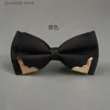 Bow Ties Bow Tie Mens Style Mens dyra guld kantade dubbelskikt formellt bröllopsfest brudgummen Bästa man Bow Y240329