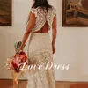 Lovedres Lace Boho Mermaid Wedding Dr With Floral Print Sexig mönster Bridal Dring Gown 2 PCS Morden Vestido de Novia 2024 P6PC#