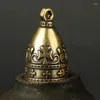 Decorative Figurines Brass Clock Small Bell Pendant Gifts Jewelry Handmade Key Buckle Fengshui Carved