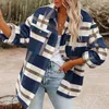 2021 Autumn Plaid Jacket Kvinnor Överskjorta LG Checkered Jacka Kvinna Kvinna LG Sleeve Winter Coat Shirt Jacket för kvinnliga toppar Y9HC#