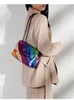 Kurt Geiger Londra Çok Renkli Patchwork Crossbody Çantalar Kadınlar İçin İngiltere Marka Tasarımcısı Moda Trendi Çanta PU Omuz Çantası 240329