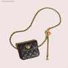 Midjekedjor Bälten Elegant läderkedja Strap Bag Womens Cross midjeplånbok Fanny Bag Evening Clutch Mini Handväska Löstagbart mjukt läder Y240329