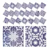 Обои 24 шт. винтажный декор мозаика наклейка цветок плитка наклейки цветочные наклейки для квадратной стены