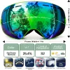 Goggles Kids Kayak Goggles, Erkek Kızlar Kar Snowboard Gözlük Kar/ UV Koruma Çok Molor/ Çift Antifog Lens Snowboard Ski Goggle