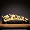 Unieke Chinese Stijl Ornamenten vagance Olifant Standbeeld Sculptuur Thuis Room Decor Bureau Kantoor Accessoire Fengshui 240325