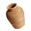Vases Ceramic Pots Indoor Rattan Vase Dry Flower Container Home Decor Basket Novel Adorn Craft Office
