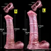 Andere Massageartikel YOCY Hufeisen Penis Expander Weiches Silikon Dick Set Echtes Tier Hohl Falscher Penis Sexspielzeug Q240329