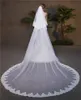 350 cm LG Hoogwaardige bruiloftsluier Twee-laags Speciale Cut Royal Bride Veil met pailletten kant Veil bruiloft