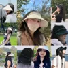 日焼け止めの帽子、女性の空のトップハット、折りたたみ可能なサンハット、夏の紫外線抵抗性の大きな縁