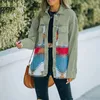 2023 Automne et hiver Nouveau Denim Patchwork Manteau de laine Rétro Fourrure Veste mi-longue Femme Veste en jean Femme C3UL #