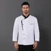 Erkekler ve Kadın Şefin Tekdüzen Restoran Mutfak Ceket Kafeteryası Kantin Cook Costume Hotel Garson İş Giysileri LG Sleeved S8KF#