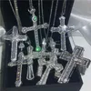 20 style Handmade Hiphop Big Cross pendant 925 Sterling silver Cz Stone Vintage Pendant necklace for Women men Wedding Jewelry263u