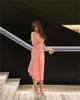 Xijun Pink Short Evening Dr Simple Prom Dr Party Ocn Party Dr Lg Sleeves Prom Volts طول الشاي 2023 Mermaid J4or#