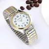 Wristwatches Fashion Women Men Watch Flexible Elastic Band Quartz Wrist Watch Steel Strap Couple Watch Gift 24329