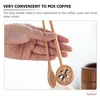 Koffiescheppen 2 pc's Japanse lepelschep blender froedel hout roerder voor caffer