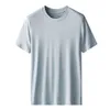 60 Pieces of Double-sided Modal Spring/summer Mens Short Sleeved T-shirt Solid Color Top Round Neck Can Be Worn As a Base Shirt {category}