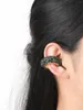 Boucles d'oreilles à dos en cristal CZ coloré, Clips d'oreille pour femmes, manchette en forme de C, cerceau de Cartilage non percé, bijoux de mariage