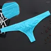 Unterhosen Männer Tanga String Männer Sexy Unterwäsche Höschen Durchscheinende Eis Seide Tanga Gay Wear Jockstrap