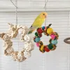 Andere Vogelbenodigdheden Speelgoed Foeragerende Conure Gemaakt Met Maïsschillen Hangbare Bal Schommel Voor Papegaaien Vogels Spelen Thuis Huisdier