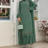 Ethnische Kleidung, 2-teiliges Abaya mit Slip, ärmelloses Innenkleid, passendes muslimisches Set, schlichte Abayas für Frauen, Dubai, Türkei, afrikanisches Islamkleid