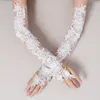 dames meisjes avondfeest formele handschoenen bruid handschoenen vaste kleur satijnen wanten voor evenementenactiviteiten bruiloft accessair z5ds#