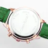 Montres-bracelets 2024 Hommes Femmes Vert Automatique Montre Mécanique Saphir Verre Miroir Cuir Dames