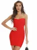 Beaukey Sexy Strapl Women Criss Cross Bandage Dr Mini Bodyc Red Lady Breakl Runway White Party Club Black Vestido R5cn#