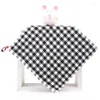 Serviette 1pc 25x25cm Plaid Treillis Coton Portable Suspendu Enfants Enfants Salle de bain Lavage à la main Visage Carré