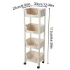 Bouteilles de stockage Pots Racks 2/3/4 niveaux Chariot roulant Chariot durable Étagère Mtistorey Support d'écart mobile pour la livraison à domicile Jardin Hou Otgyl