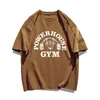 T-shirt de gymnastique d'été 100 Pure Cott T-shirt surdimensionné pour hommes Impression graphique Sport Plus Taille T-shirt pour femmes Free Ship z4FU #