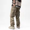 Pantaloni da uomo Desert Camouflage Tuta 2024 Allentato Dritto Moda High-End Street Stile coreano Versatile Casual