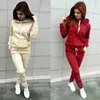 Women's Hoodies Sweatshirts Solid Women Tracksuit Casual Sweatshirt Pant Set Lounge Wear Sport Suit 2PCS Autumn Winter Clothes 24328