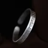 Zuyin 999 matte Heart Sutra Bracelet womens pure silver Sanskrit six character peace keeping Bracelet mens mouth