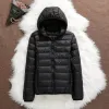 Plus storlek 5xl 6xl 7xl Autumn Winter Women Short Hooded Puffer Jackets 2023 NYTT KVINNA FALL Office Lady Slim Fit Warm Coat P3me#