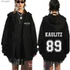 Men's Hoodies Sweatshirts Rock Band Tokyo Hotel Kaulitz Zipper Hoodie Mens Autumn and Winter Zipper Hoodie Retro Hoodie JacketL2403