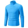 Autumn Winter New Men's High Neck Sweater Solid Color Pullover Sticke Tight Warm Top Casual Turtleneck Versatile Inner Matching P3D8#