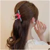 Hair Accessories Acrylic Candy Color Love Hairpin Female Minimalist Style Clips Small Fresh Sweet Fashion Ponytail Claw Clip Drop Deli Ots4V