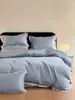 Комплекты постельного белья, 4 шт., 1000TC, длинный штапельный хлопок, ультрамягкий пододеяльник премиум-класса, двустороннее простое одеяло, плоские/простынные наволочки