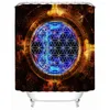 Duschgardiner Beddingoutlet Flower of Life Curtain Maya Kalender Vattentät Ancient Badrum Dekor Sacred Geometry Cortinas