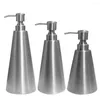 Flytande tvåldispenser rostfritt stål hand multifunktionell bärbar duschgel flaskor silver lättviktare