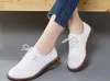 Casual Shoes Fashion Autumn Spring Women's For Women Genuine Leather Round Toe Flats Female Lace Up Oxford Largesize