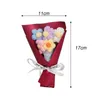 Flores decorativas 5/1 PCS Buquês de tecido artesanal colorido floral artificial mini crochê girassóis dia das mães presentes dos namorados casa