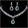 Jewelry Sets Emmaya Simated Bridal Sier Color Necklace 4 Colors Parure Bijoux Femme Y2008100415 Drop Delivery Otuta