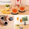 Table Mats Stone Drink Coasters With Practical Stand Suitable For Drinks Mugs Bars Glasses