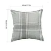 Pillow Plaid Linen Throw Cases Woven Casual Edge Pillowcase Home Decor Decorations For Couch Sofa