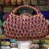 Evening Bags XIYUAN Grey/Red Color Rhinestone Clutch Purse Top Handle Women Party Stones Clutches Small Handbags